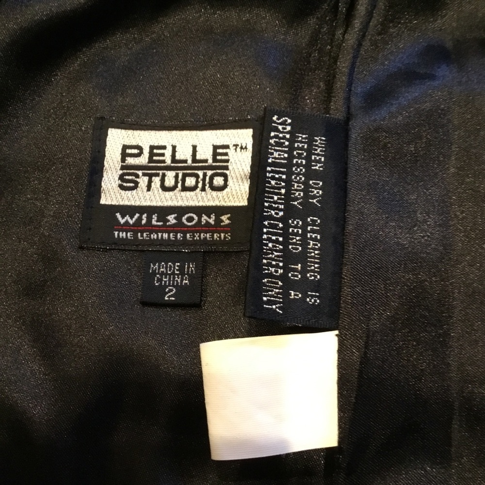 Vintage Wilsons Genuine Black Leather pencil skirt - Picture 9 of 9